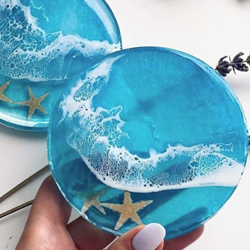 Cetakan Tatakan Resin F92D, Ce - Resin Art Coasters ulasan dan harga