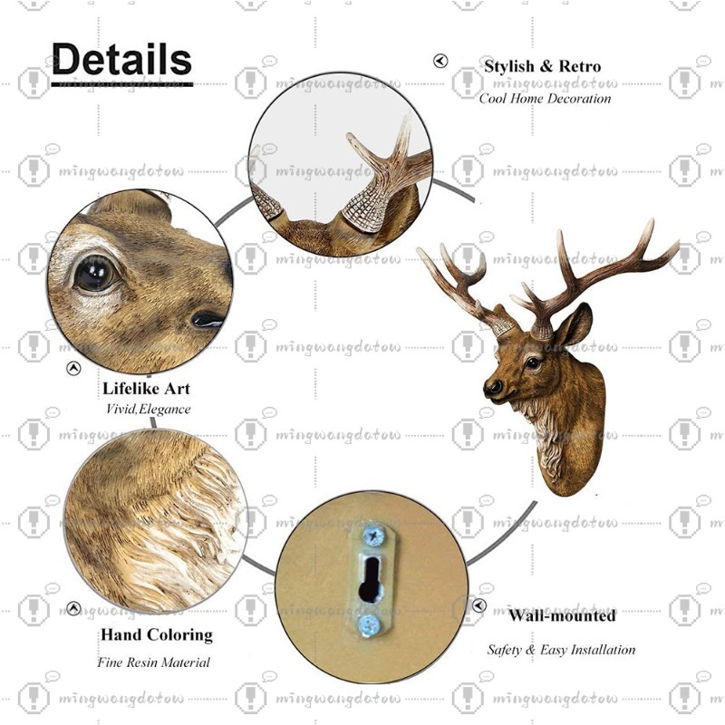 Kepala Rusa Palsu 17 inci Deko - Resin Art Handmade ulasan dan harga