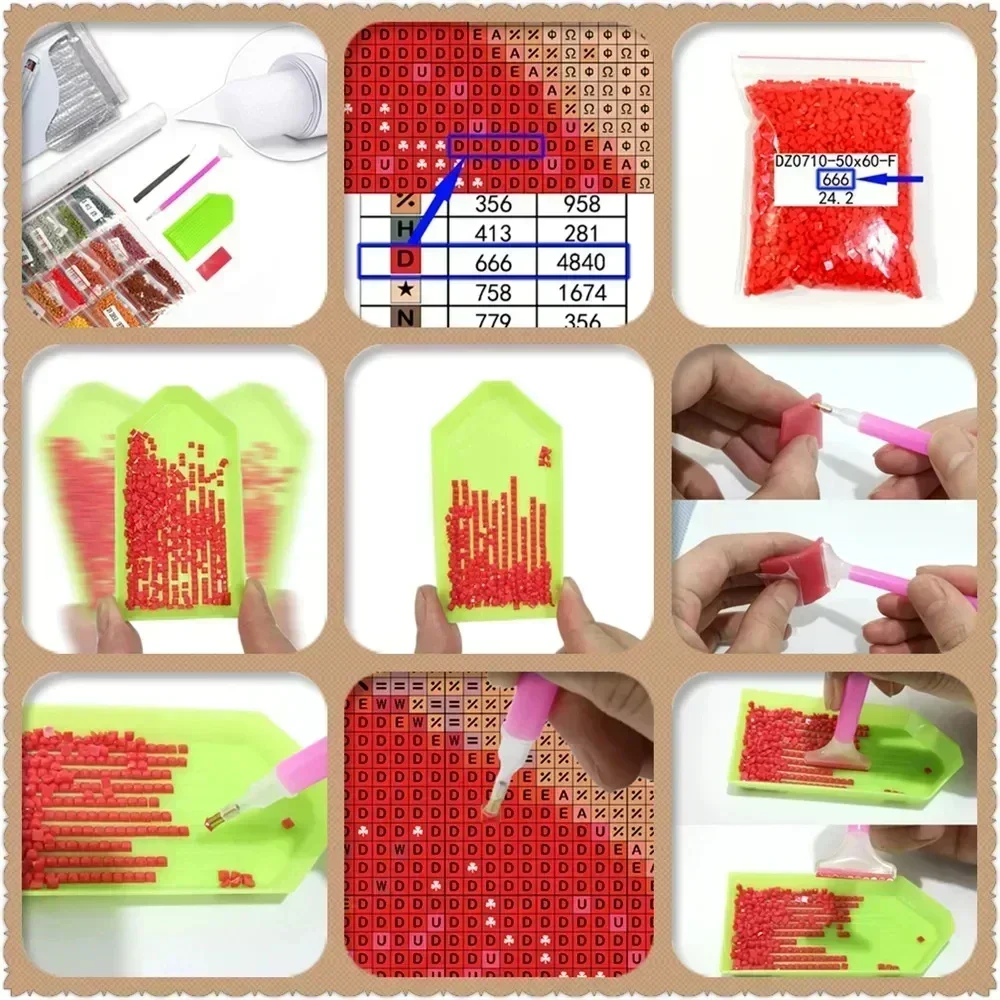 1 Buah Lukisan Berlian 5D Kart - Resin Art Sticker ulasan dan harga