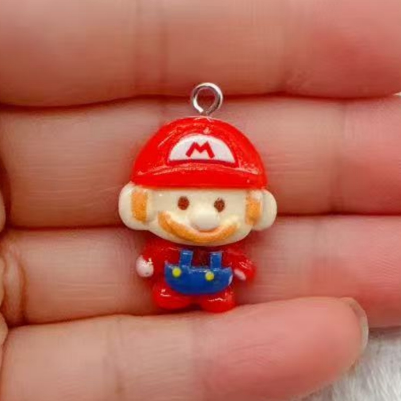 10 buah liontin kartun resin,  - Resin Art Earrings ulasan dan harga
