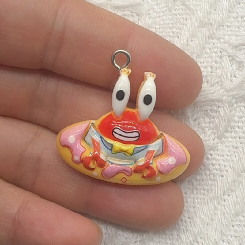 10 buah liontin resin kartun,  - Resin Art Earrings ulasan dan harga