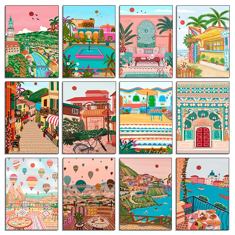 Poster Kota Wisata Nordik Maro - Resin Art India ulasan dan harga