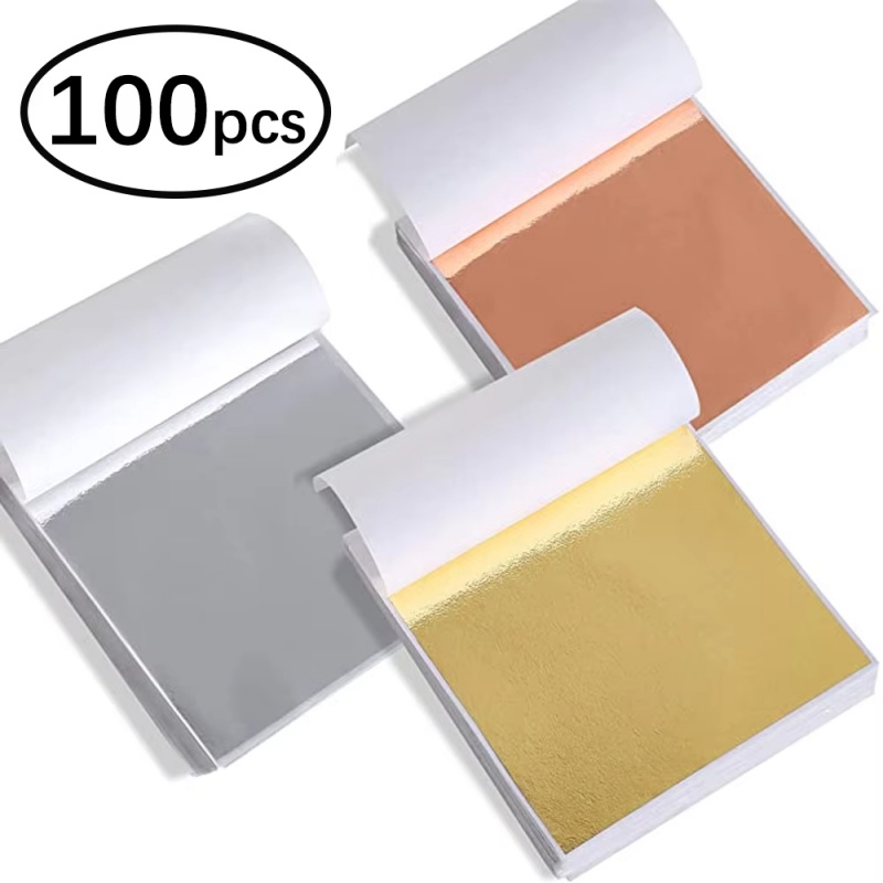 100pcs Kertas Foil Imitasi Ema - Resin Art Gift For Anniversary ulasan dan harga
