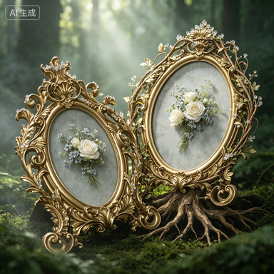 Bingkai Foto Resin Oval Emas R - Resin Art Wedding Gift ulasan dan harga