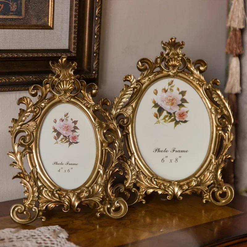 Bingkai Foto Resin Oval Emas R - Resin Art Wedding Gift ulasan dan harga