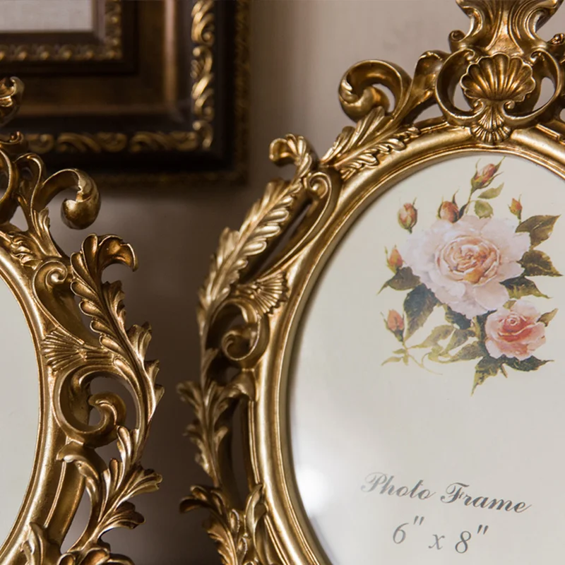Bingkai Foto Resin Oval Emas R - Resin Art Wedding Gift ulasan dan harga
