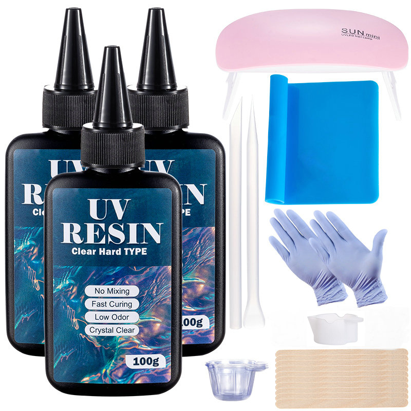 100g/250g bening Resin UV tipe - Uv Resin Clear Hard ulasan dan harga