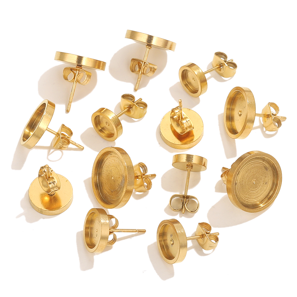 10 Buah Anting Emas Baja Tahan - Resin Art Earrings ulasan dan harga