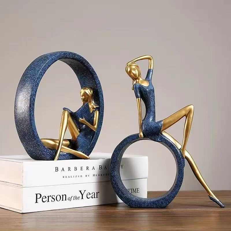 2 Buah Patung Gadis Yoga Memba - Resin Art India ulasan dan harga